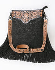 American Darling Messenger Hand Tooled Hair On Genuine Leather Western Women Bag Handbag Purse | Cute