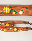 American Darling ADSTZ102 Hand Tooled Genuine Leather Crossbody Handle Strap For Bags