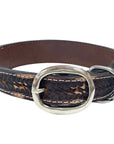 BAR H EQUINE Premium Quality Beaded Bright Designs Western Leather Dog Collar
