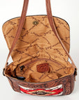 American Darling Hand Tooled Saddle Blanket Genuine Leather Women Bag Western Handbag Purse