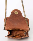 American Darling Hand Tooled Hair On Genuine Leather Women Bag Western Handbag Purse