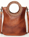 ADBG827B American Darling Hand Tooled Saddle Blanket Genuine Leather Women Bag Western Handbag Purse