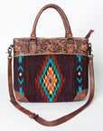 American Darling ADBG835A Tote Hand Tooled Saddle Blanket Genuine Leather women bag western handbag purse