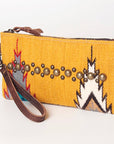 American Darling Wristlet Saddle Blanket Fabric Genuine Leather Western Women Bag | Handbag Purse | Women Wristlet | Wristlet Wristlet | Travel Wristlet | Leather Wristlet | Clutch Wristlet