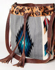 American Darling ADBG574D1 Large Crossbody Saddle Blanket Hair On Genuine Leather Women Bag Western Handbag Purse