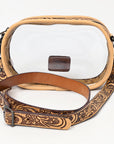 American Darling ADBGZ602 Clear Bag Hand Tooled Genuine Leather Women Bag Western Handbag Purse
