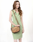 American Darling ADBGZ604 Crossbody Hand Tooled Genuine Leather Women Bag Western Handbag Purse