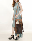 American Darling Cross Body Hand Tooled Hair on-Genuine Leather Western Women Bag Handbag Purse | Crossbody for |Cute