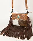 American Darling Cross Body Hand Tooled Hair on-Genuine Leather Western Women Bag Handbag Purse | Crossbody for |Cute