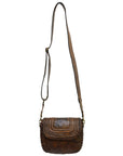 Never Mind Nmbgm119 Small Crossbody Vintage Handmade Genuine Cowhide Leather Women Bag Western Handbag Purse