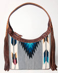 Hobo Hair On Saddle Blanket Genuine Leather Western Bag For Women