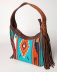 Hobo Hair On Saddle Blanket Genuine Leather Western Bag For Women