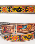 American Darling Beautifully Hand Tooled Genuine American Leather Belt Men and Women