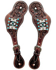 Durable Handcrafted PremiumLeather Spur Straps For Women Western Riding Show Rodeo