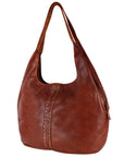 Spaghetti Western Swc184Tan Hobo Vintage Handmade Drum Dyed Genuine European Cowhide Leather Women Bag Western Handbag Purse