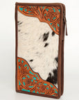 American Darling Jewelry Case Hand Tooled Hair On Genuine Leather women bag western handbag purse
