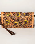 American Darling Wallet Hand Tooled Genuine Leather women bag western handbag purse
