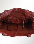 Spaghetti Western Swc133Cg Tote Vintage Handmade Drum Dyed Genuine European Cowhide Leather Women Bag Western Handbag Purse
