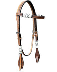 Bar H Equine American Leather Horse Saddle Tack One Ear Headstall | Breast Collar | Browband Headstall | Wither Strap | Tack Set BER279