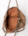 Never Mind Nmbg136B Duffel Vintage Handmade Genuine Cowhide Leather Women Bag Western Handbag Purse