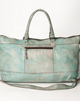 Never Mind Nmbg136C Duffel Vintage Handmade Genuine Cowhide Leather Women Bag Western Handbag Purse