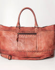 Never Mind Nmbg136D Duffel Vintage Handmade Genuine Cowhide Leather Women Bag Western Handbag Purse