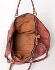 Never Mind Nmbg136D Duffel Vintage Handmade Genuine Cowhide Leather Women Bag Western Handbag Purse