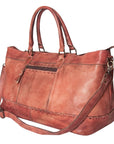 Never Mind Nmbg136D Duffel Vintage Handmade Genuine Cowhide Leather Women Bag Western Handbag Purse