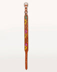 HILASON Western Genuine Leather Heavy Duty Dog Collar Floral Tooled
