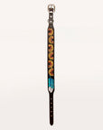 HILASON Western Genuine Leather Heavy Duty Hand Painted Dog Collar