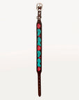 HILASON Western Genuine Leather Heavy Duty Hand Painted Dog Collar
