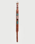 HILASON Western Genuine Leather Heavy Duty Hand Painted Dog Collar