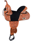 15 In Hilason Western Horse Saddle Treeless Trail Barrel Leather Oiled