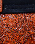HILASON 15 Treeless Western Trail Barrel Racing American Leather Saddle | Horse Saddle | Western Saddle | Treeless Saddle | Saddle for Horses | Horse Leather Saddle