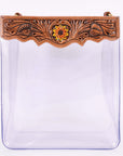 American Darling ADBGL121 Clear Bag Hand Tooled Genuine Leather Women Bag Western Handbag Purse