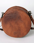 American Darling ADBG839D Canteen Hand Tooled Saddle Blanket Genuine Leather Women Bag Western Handbag Purse