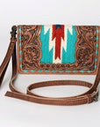 ADBG844F American Darling Hand Tooled Saddle Blanket Genuine Leather Women Bag Western Handbag Purse