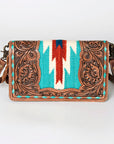ADBG844F American Darling Hand Tooled Saddle Blanket Genuine Leather Women Bag Western Handbag Purse