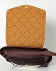 American Darling Backpack for Women, Hand Tooled Floral Leather, Hair-On Cowhide, Woven Saddle Blanket, Genuine Leather