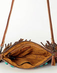 American Darling Cross Body Hand Tooled Hair on-Genuine Leather Western Women Bag Handbag Purse | Crossbody for Cute