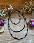 Black Onyx & Sterling Silver Pearl Bracelet – 5mm