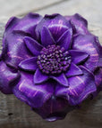 Hand Painted Leather Flowers - Gardenias