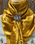 35X35" Solid Mustard Yellow Wild Rag / Scarf WRS19 - Western Concho Wild Rag Slides - Assorted