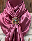 35X35" Solid Rose Wild Rag / Scarf WRS6 - Western Concho Wild Rag Slides - Assorted