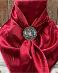 35X35" Solid Burgundy Wild Rag / Scarf WRS14 - Western Concho Wild Rag Slides - Assorted