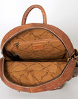 American Darling Backpack for Women, Hand Woven Saddle Blanket, Western Style Genuine Leather, Buck Stitched Travel Bag