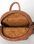 American Darling Backpack for Women, Hand Woven Saddle Blanket, Western Style Genuine Leather, Buck Stitched Travel Bag