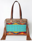 ADBG855E American Darling Hand Tooled Saddle Blanket Genuine Leather Women Bag Western Handbag Purse