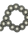 Nocona Women's Disc Concho Belt Sparkling Crystal Centers Silver Studs Medium