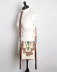 ADBG856F American Darling Hand Tooled Saddle Blanket Hair On Genuine Leather Women Bag Western Handbag Purse